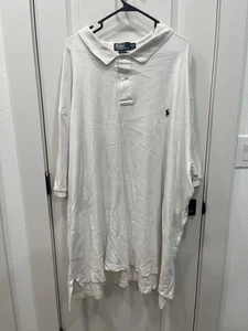 Polo Ralph Lauren Classic Solid Short Sleeve Polo Shirt (Mens 4XLT ) White - Picture 1 of 13