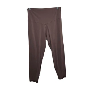 Aerie Leggings Donna XL Corto Marrone Chill Play Move Atletico Pull On Attivo - Foto 1 di 8