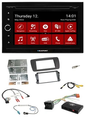 Blaupunkt 2DIN Lenkrad Bluetooth USB TMC DAB Navigation für Seat Ibiza 08-15 tua - Bild 1 von 4