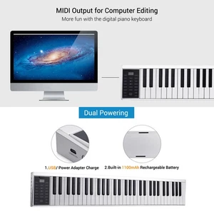 61 Keys Digital Electronic Piano Keyboard MIDI Output 128 Tones 128 Rhythms 14 - Picture 1 of 11