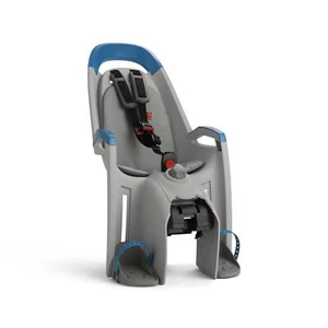 HAMAX AMAZE CHILD BIKE SEAT W/CARRIER ADAPTER LIGHT GREY/PETROL BLUE - RACK - Picture 1 of 2