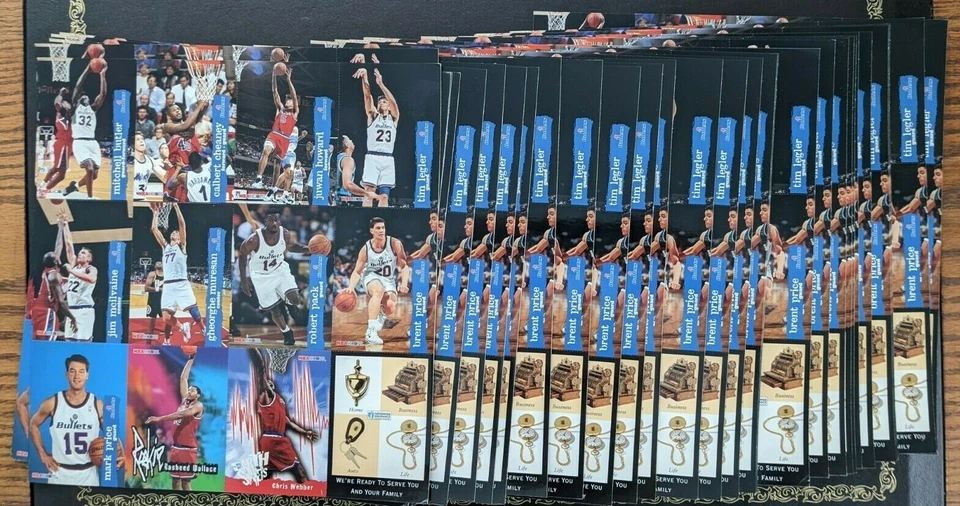 30 WASHINGTON BULLETSs 1996 NBA HOOPS 12 tarjetas HOJAS PROMOCIONALES EX-NM sin pliegues SGA Foto 1 de 4