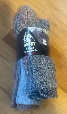 Rocky Wool Socks Large 3 Pack Assorted Colors  R4724 - Image 1 of 4