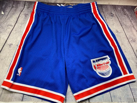 New Jersey Nets 1990’s Mitchell & Ness Swingman Basketball Shorts Men’s Size XL Cover