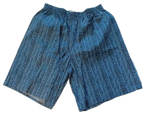 Vintage Boys Geometric Blue & Black Boys XL Swim Trunks - Back Pocket - Picture 1 of 4