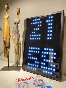 Wanduhr Funk digital xxl basierend auf IKEA OBEGRÄNSAD UPCYCLING - Bild 1 von 1