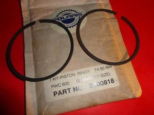NOS OEM FACTORY POLARIS SL900 STANDARD PISTON RINGS 74.50MM 2200818 - Picture 1 of 1