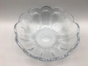 Heisey Clear Glass Panel Colonial Scalloped Rim Side Salad Bowl Signed Vintage - Picture 1 of 17