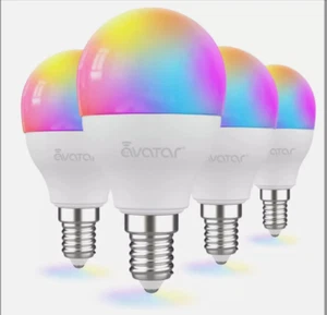4PACK Avatar Controls G45 Smart WiFi 5W=40W LED E12 Candelabra Base Alexa&Google - Picture 1 of 9