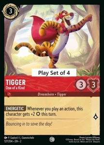 Tigger - One Of A Kind ⭕Play set of 4⭕127/204 Lorcana Rise of the Floodborn - Picture 1 of 1