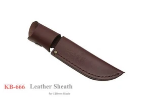 Kanetsune Seki Japan Ken-Nata 120mm Leather Fixed Blade Hunting Knife Sheath - Picture 1 of 1