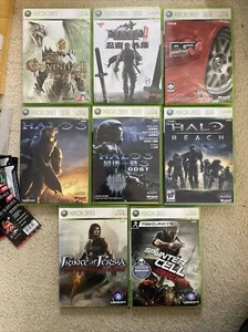 Lot Of 8 Xbox 360 NTSC/J Games Used Halo Ninja Gaiden Splinter Cell PoP - Picture 1 of 18