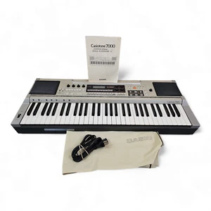 Casiotone 7000 Electronic Keyboard w/Manual Power Supply & Dust Cover Vintage - Picture 1 of 22