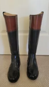 Frye Company Women's Riding Boots 2 Tone Black And Brown 7.5 - Picture 1 of 8