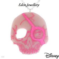 Disney Couture Pirate Caribbean Captain Hook Skull Eye Patch Necklace RED BLUE