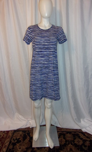 Abito maglietta donna MICHAEL KORS bicolore blu e bianco TAGLIA S