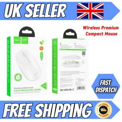 White 2.4GHz Wireless Cordless Optical Mouse with USB for PC, Laptop, Mac UK NEW - Image 1 of 4