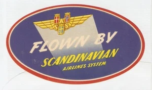 SAS SCANDINAVIAN AIRLINE GEPÄCKETIKETT SC 13, neuwertig, original - Bild 1 von 1
