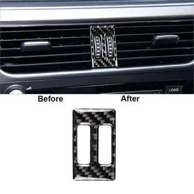 Carbon Fiber AC Air Outlet Vent Cover Trim For Audi A4 B8 2009-2016 A5 2008-2017 - Image 1 of 4