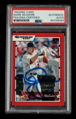 Mark McGwire Signed 2001 Donruss #15 Card Auto PSA - Image 1 of 2