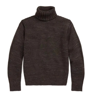 Suéter $645 RRL Ralph Lauren Gris Carbón Grueso Lana Algodón Cuello Imitado-HOMBRE-S Foto 1 de 4
