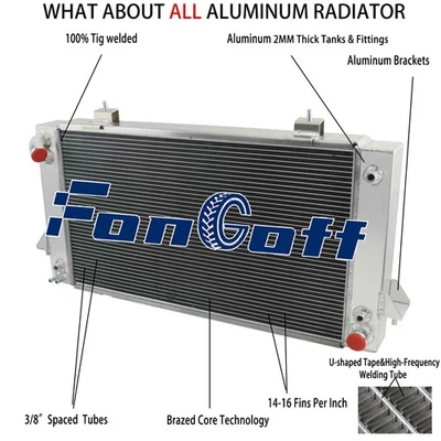 4-Row Aluminum Radiator FIT 1987-1998 Land Rover Range Rover 3.9L,4.0L V8 Foto 1 de 4