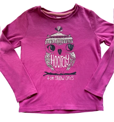 Camiseta de moda para niña Gymboree. Estampado gráfico de algodón fino talla XS color rosa Foto 1 de 4