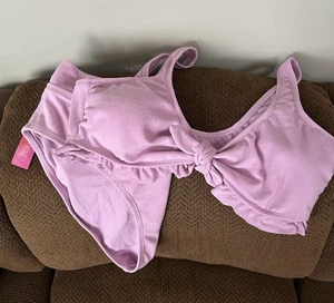 Ninety-Nine Bikini Top Bottoms Size 2X Terry Cloth Pink New With Tags Swimsuit - Picture 1 of 10