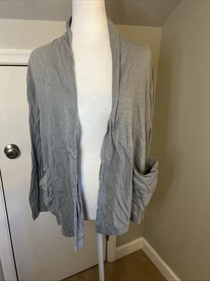 Cárdigan James Perse Los Angeles para mujer gris algodón manga larga talla 2 Foto 1 de 4