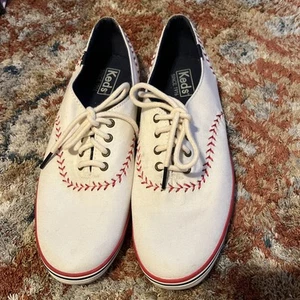 Keds Women’s 8.5 Champion Pennant Baseball Sneaker White Canvas - Picture 1 of 17