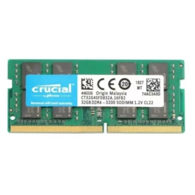 New Crucial 128GB 4X32GB DDR4 3200MHz PC4-25600 SODIMM Memory Ram CT32G4SFD832A - Image 1 of 4