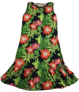Crazy 8 By Gymboree Girls 14 Pink Green Tropical Floral Maxi Boho Summer Dress - Picture 1 of 8