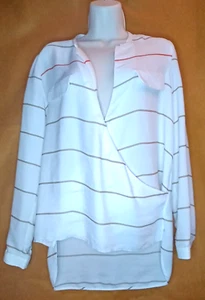 Armani Exchange Women Ivory Long Sleeve Blouse XS - Picture 1 of 10