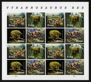 #5410-5413  Tyrannosaurus Rex (T.Rex)- (forever) 2019 Issue - MNH Sheet of 16