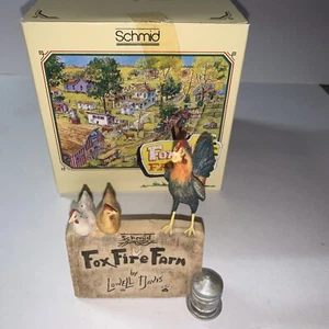 Vintage Lowell Davis FOX FIRE FARM COUNTER SIGN Schmid 1985 Chickens Farm - Picture 1 of 8