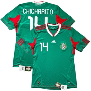 2010 Mexico Home Jersey #14 Chicharito Small World Cup Football Soccer Kit - Picture 1 of 24