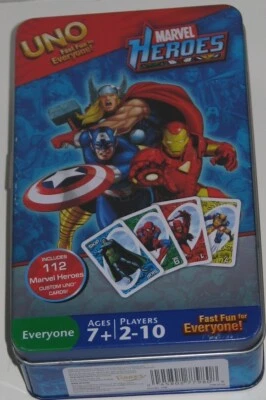 MARVEL HEROES UNO Card Game by Fundex 2011 - Collector's tin - Image 1 of 3