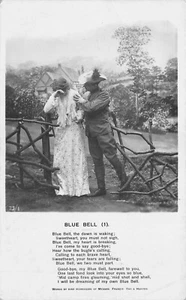 POSTCARD - BAMFORTH SONG CARD - WW1 - BLUE BELL 1 - NO NUMBER - REAL PHOTO - Picture 1 of 2