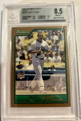 2006 Bowman Draft Matt Kemp #BDP1 RC Gold Beckett 8.5 - Image 1 of 2