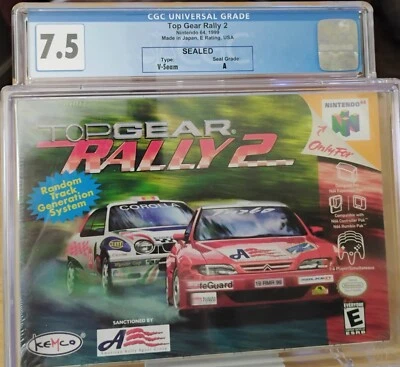 Top Gear Rally 2 Nintendo 64 N64 New Factory Sealed CGC Graded 7.5 A - Image 1 of 4