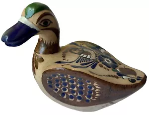 Pato de cerámica mexicano Tonala grande artista firmado arte popular tradicional cisne ganso - Imagen 1 de 20