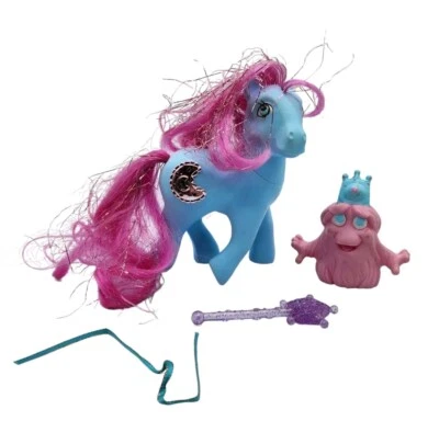 Vintage 1987 My Little Pony Princess Royal Blue Wand Wishful Bushwoolie Ribbon  - Image 1 of 4