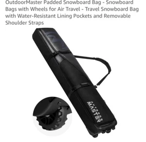 OutdoorMaster Padding Snowboard Bag - Snowboard Bags with Wheels for Air Trav... - Picture 1 of 11