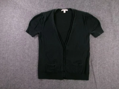 Suéter Merona Mujer Grande Negro Botón Cárdigan Capas Cápsula Preppy Oficina Foto 1 de 4