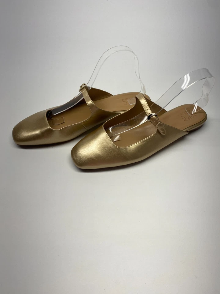 Zapatos planos sin cordones Naturalizer Mary Jane dorados para mujer talla 12 Foto 1 de 4