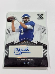 Brady White Rookie 2021 LEAF ULTIMATE DRAFT AUTO /15 Silver Parallel RC Titans - Picture 1 of 2