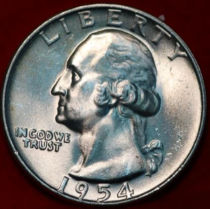 Uncirculated 1954-D Denver Mint Silver Washington Quarter - Picture 1 of 2