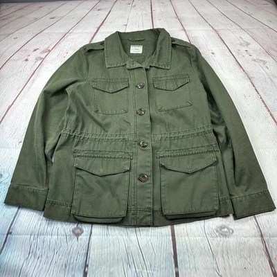 Chaqueta Old Navy para mujer grande verde utilitaria campo militar botones bolsillos delanteros Foto 1 de 4