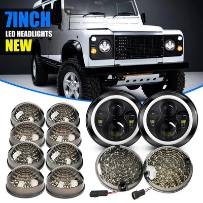 Kit completo de actualización de luz LED ahumada para Land Rover Defender 90 110 TD5 1990-2014 Foto 1 de 4