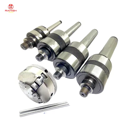 RAHISHTOOLS Revolving Center MT1 MT2,MT3 MT4 Shank+Self Centering Reversible 65mm 3Jaw Chuck